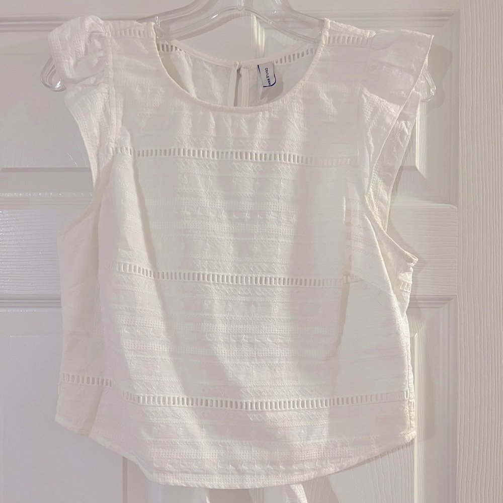 Gentle Fawn Embroidered White Top and Shorts Set Size XS